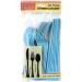 Hanna K. Signature Collection 24 Count Heavyweight Cutlery Combo Light Blue - Buy Online on GoSupps.com