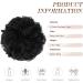 FESHFEN Messy Bun Hair Piece - Synthetic Wavy Curly Chignon Ponytail Extension for Women Girls Kids - Natural Black 38g - Buy Online on GoSupps.com