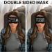 Black Do Not Disturb Double-Sided Silk Sleep Mask | Light Blocking Eye Mask for Travel | Soft & Breathable Sleep Mask for Men & Women with Elastic Strap - Buy Online on GoSupps.com