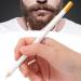 Friseurstift - Premium Hair Cutting Pencil for Precision Grooming & Beard Styling | Barber Supplies & Tracing Tool (White) - Buy Online on GoSupps.com