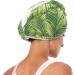 Tropical Green Palm Leaves Hair Towel 2 Pack | Super Absorbent Quick Dry Hair Turbans for Women & Girls - Buy Online on GoSupps.com