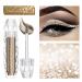 JUNRUO Liquid Glitter Eyeshadow  Metallic Shimmer Waterproof Long Lasting Quick-Drying Sparkling Cosmetic Glitter Liquid Eye Shadow for Women&girls  Makeup Glitter for Eyes (COFFEE)