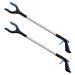 2-Pack 32 Inch Extra Long Grabber Reacher with Rotating Jaw - Mobility Aid Reaching Assist Tool (Blue)