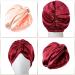 6 Pieces Silk Bonnet and Scrunchies Set for Women - Hair Care Silk Sleep Accessories in Pink, Wine Red, and Rose Gold - Buy Online on GoSupps.com