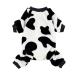 Fitwarm Adorable Milk Cows Pet Dog Clothes Comfy Velvet Winter Pajamas Coat Jumpsuit, XL X-large (Chest21" Back16")