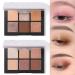 Eyeshadow Makeup Palette Kit Korean Naked Nude Eye Shadow 6 Color Neutral Matte Shimmer Make Up Pallet Set Highly Pigmented Long Lasting Waterproof