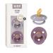 BIBS Colour pacifier 2-pack BPA-free pacifier jaw-friendly shape. Natural rubber/latex Made in Denmark. 0-6 months (2-pack) Fossil Grey/Mauve Size 1 (2-pack) Fossil Grey / Mauve