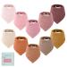 Yoofoss baby bibs 10 pieces triangle 6 Lagy super absorbent neckerchief cotton musselin spitting towel drool bib for infant toddlers young girls pink and orange unit size