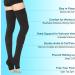 Open Toe Thigh High Medical Compression Stockings 20-30 mmHg for Men & Women - Relief for DVT Varicose Veins Shin Splints & Swelling - Medium Black - Buy Online on GoSupps.com