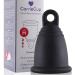 Carriecup menstrual cup medium made in Germany - BPA -free alternative to tampons and binding silicone -free - including bag black