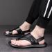 Men's Leather Bunion Corrector Flip Flops - Black, 26cm - Plantar Fasciitis & Flat Foot Correction Sandals - Buy Online on GoSupps.com