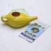 HealthGoodsIn Ceramic Neti Pot - 225 ml Water Capacity - Crackle Pattern Yellow - Buy Online on GoSupps.com
