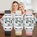 Hearkent Digital Speaking Watch for Women - LCD Big Numbers German Voice Ideal for Visually Impaired & Seniors - Stylish Black Design - Buy Online on GoSupps.com
