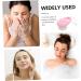 Angoily Silicone Handle Double-Sided Cleansing Brush - Pink Facial Scrubber for Effective Skin Care & Shampooing - Buy Online on GoSupps.com