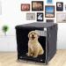 Dog Crate Cover for 48-Inch Wire Crates, Waterproof & Windproof Pet Cage Cover - Dark Grey, Soundproof Kennel Cover - Home Decor, 2 Doors, Heavy Duty - Fits 48 Crates - Cover Only - Buy Online on GoSupps.com