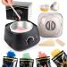 LWMTT Wax Warmer 500 ml Wax Heater Including 400 g Wax Beads Professional Hair Removal Device for All Hair Types, Eyebrows, F