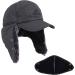 Winter Aviator Hat with Ear Flaps for Women and Men - Grey | Warm Trapper Hat for Snow Ski and Cycling - Buy Online on GoSupps.com