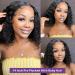 Durreley Bob Wig Human Hair 13x4 Water Wave Lace Front Short Bob Wigs for Black Women - 14 - 180% Density - Glueless Wet and Wavy HD Lace Front Wig Pre Plucked with Baby Hair - Buy Online on GoSupps.com