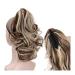 Ponytail Extensions Extensions for Daily Use Party Fake Ponytail Hairpieces Short Wavy Ponytail Extensions Synthetic Ponytail for Women Claw Clip in Ponytail Hair for Women(Color:005)