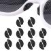 Curded 10 pairs of silicone glasses nose pads self -adhesive non -glued nose pads glasses airbag nose pads d shape 3 mm thickness for full format glasses sunglasses student glasses (black)