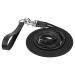 Start webbing draw reins black with riding rope one size with snap hook (soft leather)