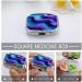 Portable Wavy Purple Print Pill Box - 2 Compartment Decorative Metal Organizer for Travel & Purse - Buy Online on GoSupps.com