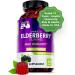 Cure24 Elderberry Gummies with Zinc & Vitamin C - Triple Immune Support - 60 Gummy Chews - Made in USA - Pectin-Based - 1 Pack - Buy Online on GoSupps.com