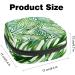 Stylish Menstruation Pad Bag with Zipper | Women's Napkin & Tampon Storage | Tropical Palm Leaves Green Watercolor Design - Buy Online on GoSupps.com