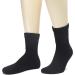 Hugh Ugoli Men's Diabetic Ankle Socks - Wide, Loose & Stretchy - Seamless Toe, Non Binding Top - 3 Pairs (11-13) - Black/Navy Blue/Light Grey - Buy Online on GoSupps.com