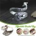 Adjustable Knitting Loop Set | Silver-Plated Copper Rings for Faster Crocheting | Advanced Peacock Ring with Finger Holder Thimble - Buy Online on GoSupps.com