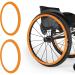 Wheelchair Push Rim handrim Covers 24inch Non-Slip Wheelchair Push Rim Grips 1 Pair Silicone Wheelchair Hand Push Cover Rear Wheel Grips Cover Wheelchair Accessories(Orange 24in) 24in Orange