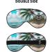 Beach & Palm Tree Print Unisex Sleep Eye Mask | Soft Comfort Cover for Travel Yoga & Shift Work - Buy Online on GoSupps.com