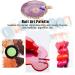 Jadpes Nail Art Plate - Resin Nail Art Palette with Natural Stone Pattern & Gold Rim - Red Nail Display Board for Creative Designs - Buy Online on GoSupps.com