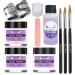 Acrylic Nail kit Acrylic Powder Set Acrylic Powder and Liquid Set for Beginners Nails Kit Acrylic Set for Nail Extension Carving with Acrylic Nail Brush Home (White Pink Clear)