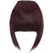 Clip In Bangs Hair Extensions - Wine Red Front Fringe Hairpiece for Women - Buy Online on GoSupps.com