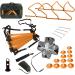 TOCO FREIDO 20ft Speed & Agility Training Set - 12 Rung Agility Ladder, 4 Hurdles, 12 Cones, 2 Bands, Parachute - Dark Orange - Buy Online on GoSupps.com