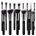 Makeup Brushes Zoreya Makeup Brush Set Premium Foundation Brush Kabuki Brush With Soft and Cruelty-Free Synthetic for Cosmetics Foundation Concealers Powder Blush Blending Face Eye Shadows Brush Sets 15-1BS