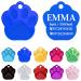 Ibera Gifts - Personalized dog brand paw for medium -sized to large dogs and cats with engraving name collar personalized pendant brand address trailer dog hall band (blue)