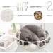 Handwoven Macrame Cat Hammock Bed with Cushion - Boho Cat Swing for Indoor/Outdoor Use - Wall Hanging Cat Window Perch - Perfect for Sleeping, Climbing, and Playing - Includes Hanging Kit - Buy Online on GoSupps.com