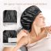 Umisleep 22 Momme Silk Sleeping Hat | 100% Mulberry Silk Night Hat for Curly Hair | Adjustable & Breathable Black Sleeping Hood - Buy Online on GoSupps.com