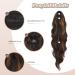 Feshfen 60cm Wavy Curly Ponytail Hair Extension - Synthetic Black & Caramel Brown for Women - Buy Online on GoSupps.com