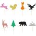 Arthsdite 24Pcs Woodland Creatures Theme Cupcake Toppers Tree Mountain Deer Bear Rabbit Squirrel Fox Cupcake Picks Safari Jungle Animals Theme Baby Shower Birthday Party Cake Decorations Supplies - Buy Online on GoSupps.com