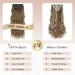 Feshfen 4PC Clip-In Hair Extensions - Synthetic Wavy Hair Golden Brown Mixed 50cm - Perfect for Women! - Buy Online on GoSupps.com