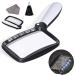 Folding Handheld Magnifying Glasses with Light 3X Large Rectangle Reading Magnifier with 10 LEDs for Seniors with Macular Degeneration Newspaper Books Small Print for Low Visions (Black & White)