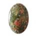 Manekieko Green Red Unakite Worry Stones Oval Palm Pocket Healing Crystal Massage Spa Energy Stone