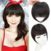 Bangs Hair Clip Synthetic Side Bangs Hair Extensions Clip In Side Bangs Fake Fringe Hairpiece High Temperature Black Blonde False Hair Bangs Clip in Hair (Color : 4-01)