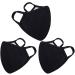 Adult Face Mask Reusable Washable Breathable Unisex Protective Comfortable Cloth - 3 Masks Black
