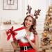 Lurrose Christmas Reindeer Headband - Glitter Antlers Hair Accessories for Holiday Costumes | 3-Piece Set - Buy Online on GoSupps.com