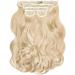 Lullabellz Super Thick Blow Dry Wavy Clip In Hair Extensions 5-Piece 22-Inch Length Light Blonde - Buy Online on GoSupps.com