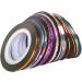 Ancllo 30 Color Mixture Nail Art Decoration Stickers - DIY Striping Tape for Perfect Nail Tips - Buy Online on GoSupps.com
